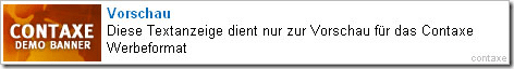 Contaxe Textbanner mit Bild