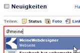 Facebook: Markieren mit dem @ Zeichen