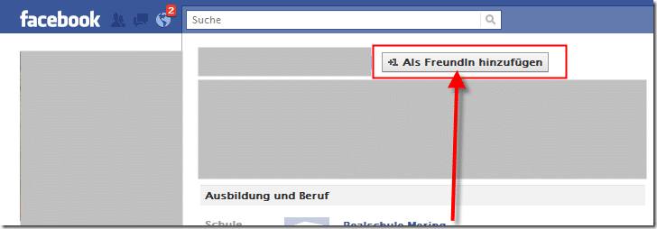 Als FreundIn hinzufügen