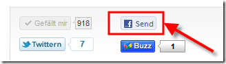 So sieht der inaktive "Send-Button" aus