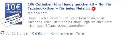 10€ Guthaben fürs Handy geschenkt