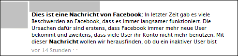 Dies ist eine Nachricht von Facebook Dies ist eine Nachricht von Facebook