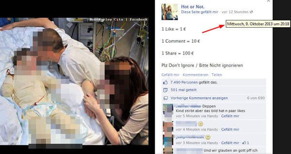 Aufklärung zum Foto des kleinen Jungen im Krankenhaus, der ohne Beine in einem Bett liegt! – mimikama.org