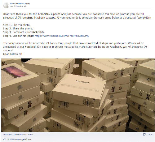 Fake: Die angeblich zu verschenkenden Apple Produkte – mimikama.org
