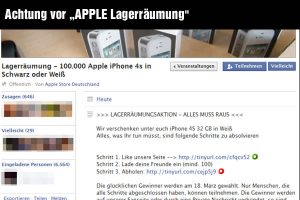 Achtung vor „Lagerräumung – 100.000 Apple iPhone 4s in Schwarz oder Weiß“