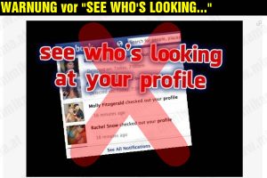 Facebook-Warnung vor: „Profilspion: see who’s looking …“