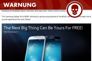 VORSICHT! Samsung Galaxy S4 Givaway Gewinnspiel Links mit vielfältigen Auswirkungen
