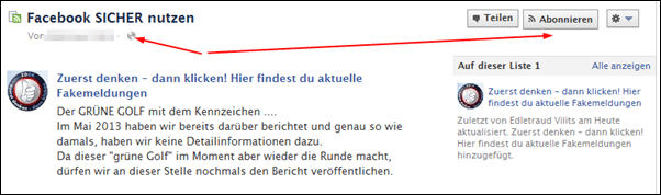 Facebook: Liste abonnieren