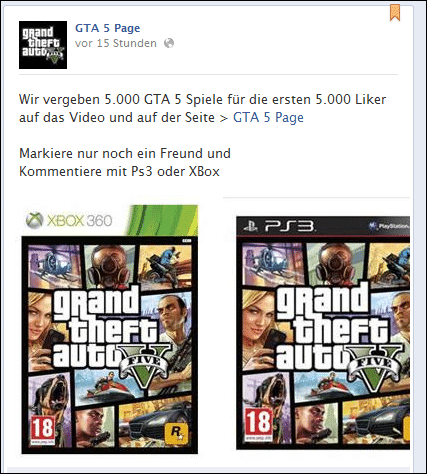 GTA 5 Gewnnspiel