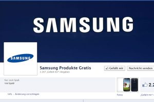 Samsung Produkte Gratis | Fakeseite auf Facebook