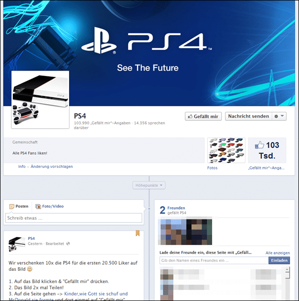 PS4 verschenkt 10x PS4 für die ersten 20.500 Liker