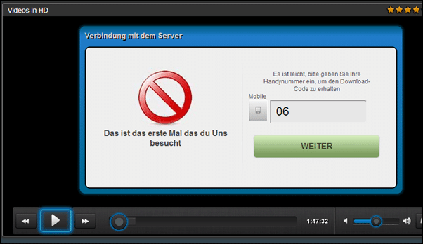 Verbindung mit dem Server