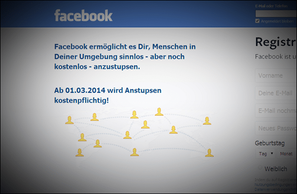 Facebook macht Anstupsen kostenpflichtig