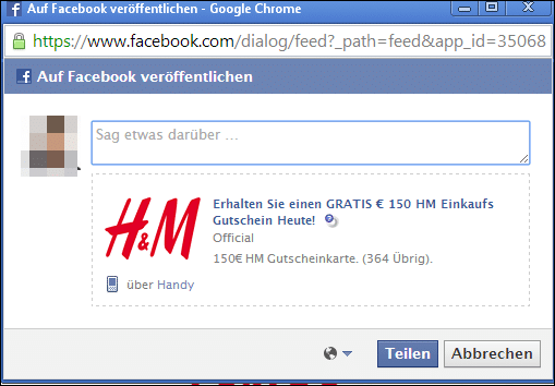 150€ H&M Gutscheinkarte
