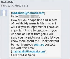 Love-, Dating- oder Romance Scam sowie Nigeria Connection