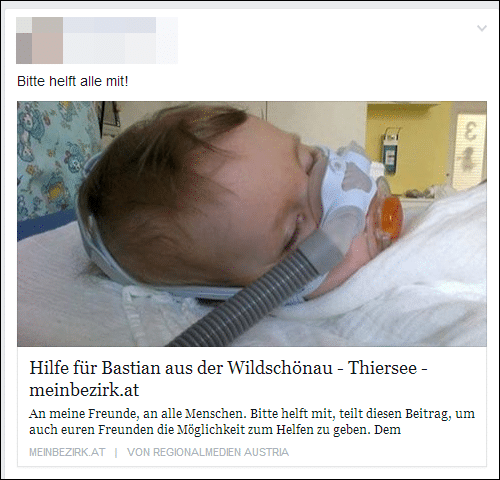 Hilfe für Bastian aus der Wildschönau