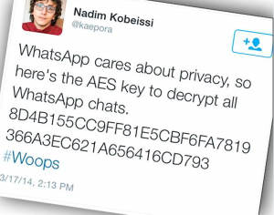 WhatsApp Verschlüsselungskey im Internet aufgetaucht. Kein Fake – aber auch keine Sensation.