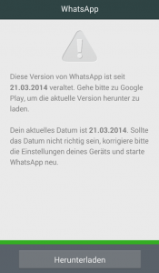 WhatsApp Update 21.3.2014. Verwirrung unter den Nutzern.