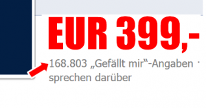 Like-Geil oder was? 168.000 Facebook Fans für nur 399 EUR