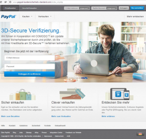 PayPal-Phishing mit dem Betreff: “Das Plus an Sicherheit für Ihr Konto”