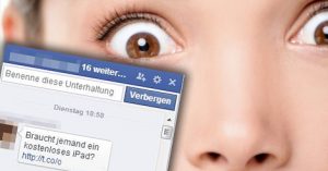 Warnung für Teilnehmer in einem Facebook Gruppen-Chat: Braucht jemand ein kostenloses iPad? http://t.co/XXXX
