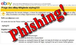 Falsche eBay-Mitglieder drohen mit Polizei:  Phishing!