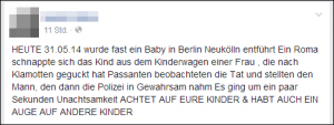 Entführung eines Babys in Berlin Neukölln.