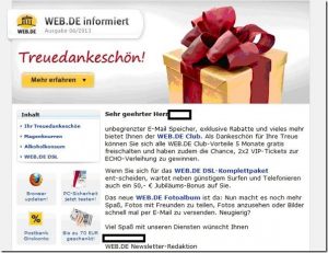 Zahlungsaufforderung durch „WEB.DE“ – KEIN FAKE! Dreiste Abzocke durch „1&1 Media & Mail GmbH“
