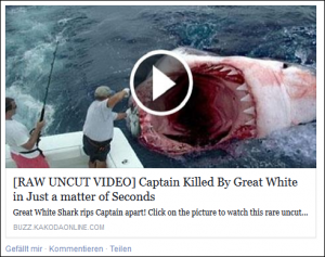 ABO Falle – Angebliche Weißer Hai Attacke als Video