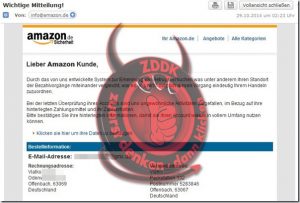 Amazon Phishing OHNE Rechtschreib-, Stil- und Formfehler