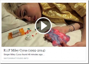 Ist Miley Cyrus verstorben? (Analyse zu einem Facebook-Statusbeitrag)