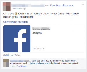 Facebook-Trojaner im Umlauf (Facebook – Video Special – facebook.com)