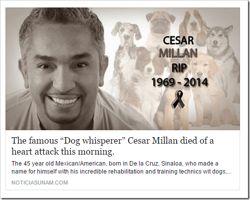 Ist Cesar Millan tot?
