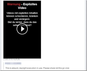 Facebook warnt vor Gewaltvideos Videos. Legitimiert Facebook Gewaltvideos?