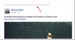 Facebook markiert Hoax-Statusbeiträge.