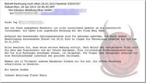 Trojaner-Warnung! E-Mail von Inkasso Abteilung Ebay GmbH (Rechnung noch offen…)