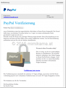 Internetbetrüger geben sich abermals als Paypal aus! [Phishing] Paypal Verifizierung
