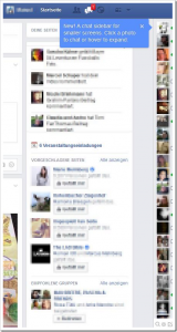 New! A chat sidebar for smaller screens. Neue Chatsidebar auf Facebook?