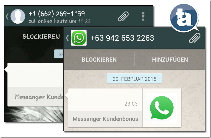WhatsApp: Messanger Kundenbonus