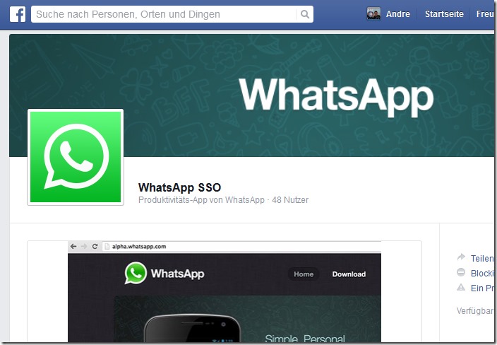 Die geheimnisvolle WhatsApp-Seite auf Facebook