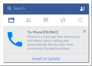 Testet Facebook eine Anrufer–App?