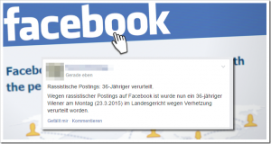 Rassistische Postings auf Facebook: Mann wurde verurteilt.