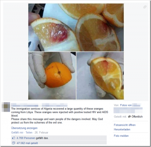 HIV infizierte Orangen?