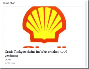 Tausende User werden auf Facebook in einem “Shell” Gutschein markiert.
