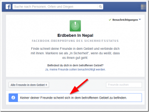 Erdbeben in Nepal! Überprüfung des Sicherheitsstatus auf Facebook und Google