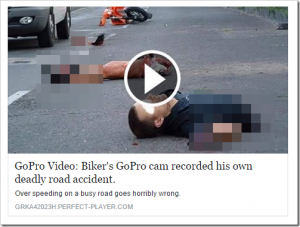 Hat ein Motorradfahrer seinen eigenen Unfall mit einer GoPro Cam gefilmt?