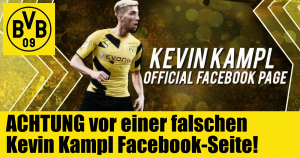 Falsche Kevin Kampl Facebook-Seite lockt auf eine Kreditseite