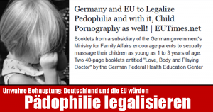 Legalisierung von Pädophilie? – Zwei alte Broschüren flattern durch Facebook