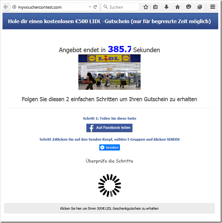 Hole dir einen kostenlosen €500 LIDL-Gutschein (nur für begrenzte Zeit möglich)