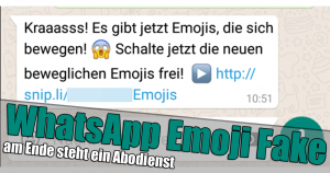 Vorsicht! WhatsApp animierte Emojis führt in teure Abodienste